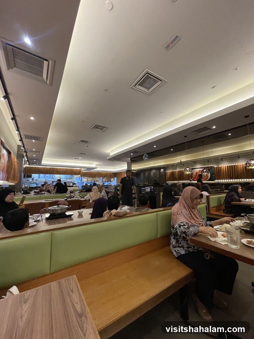 Restaurant Interior with Diners