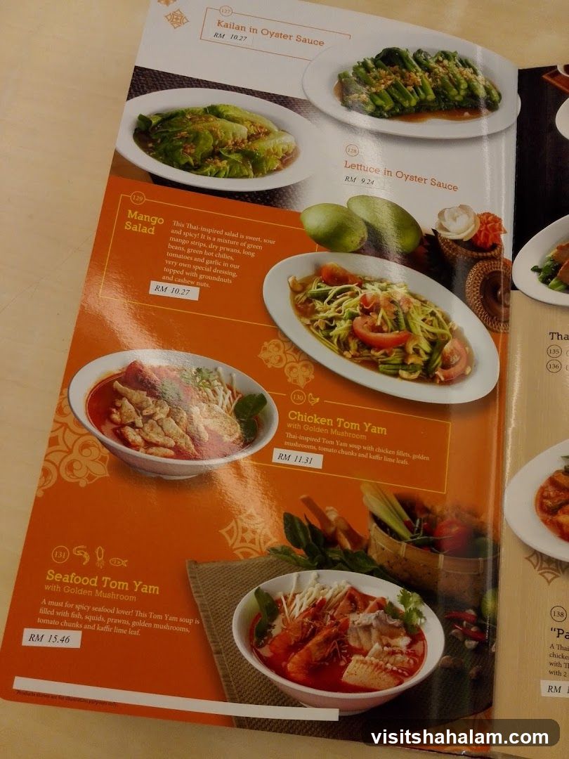 Thai Menu
