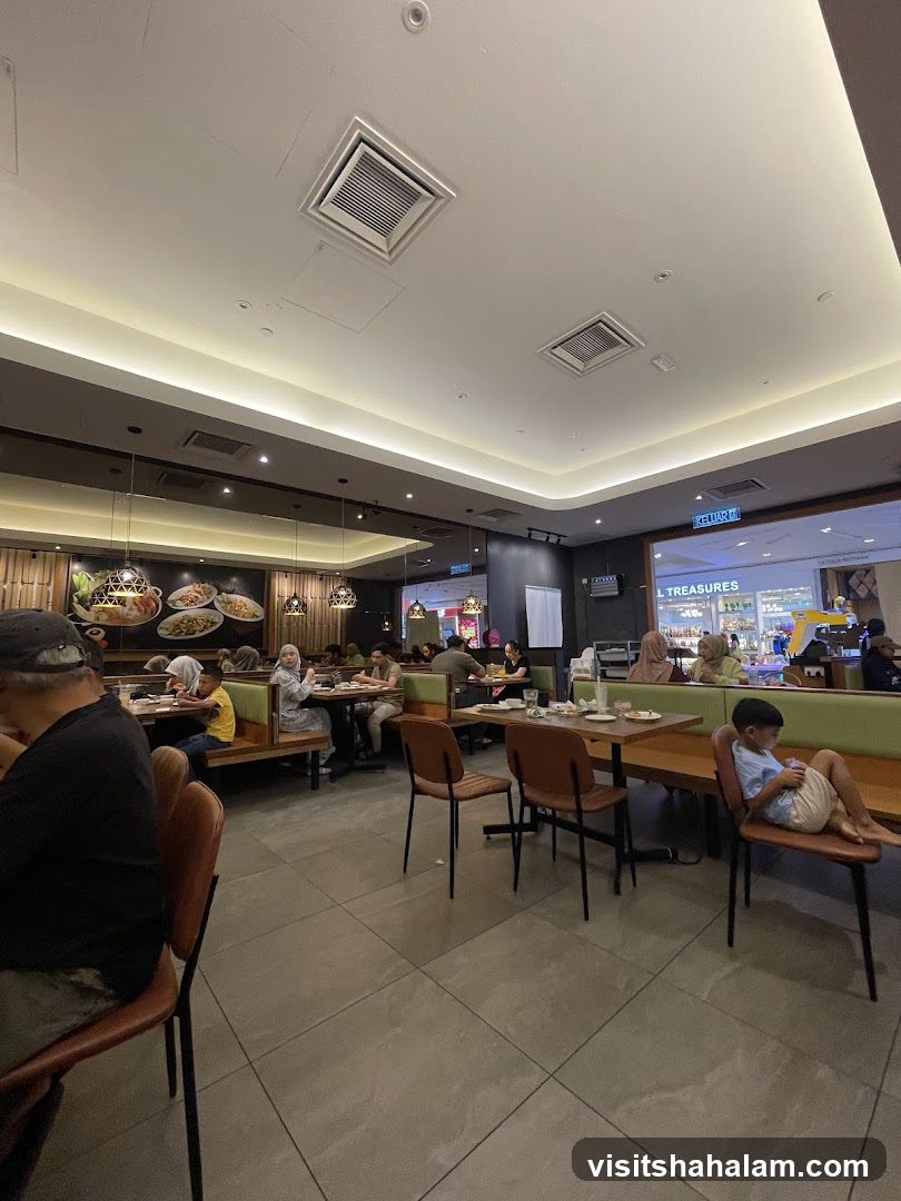 Restaurant Interior with Diners