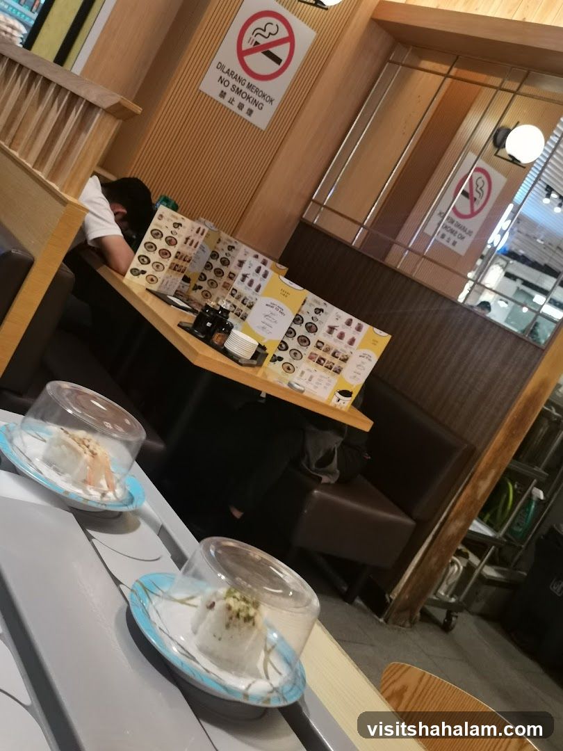 Restaurant Interior with Sushi Conveyor