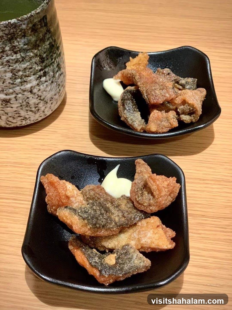 Fried Salmon Skin Appetizer