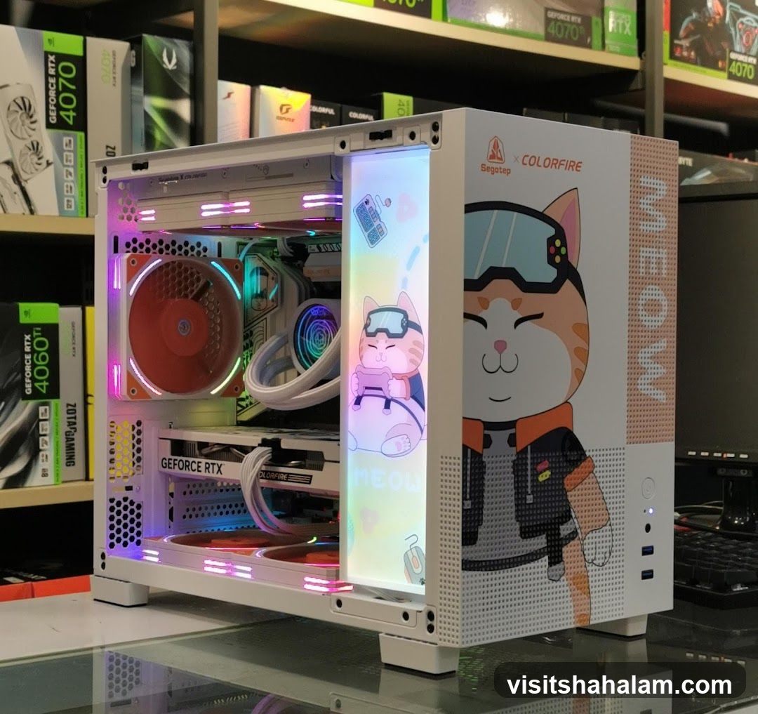 Computer Case with Cat Design