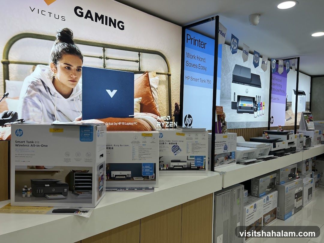 HP Printer and Laptop Display
