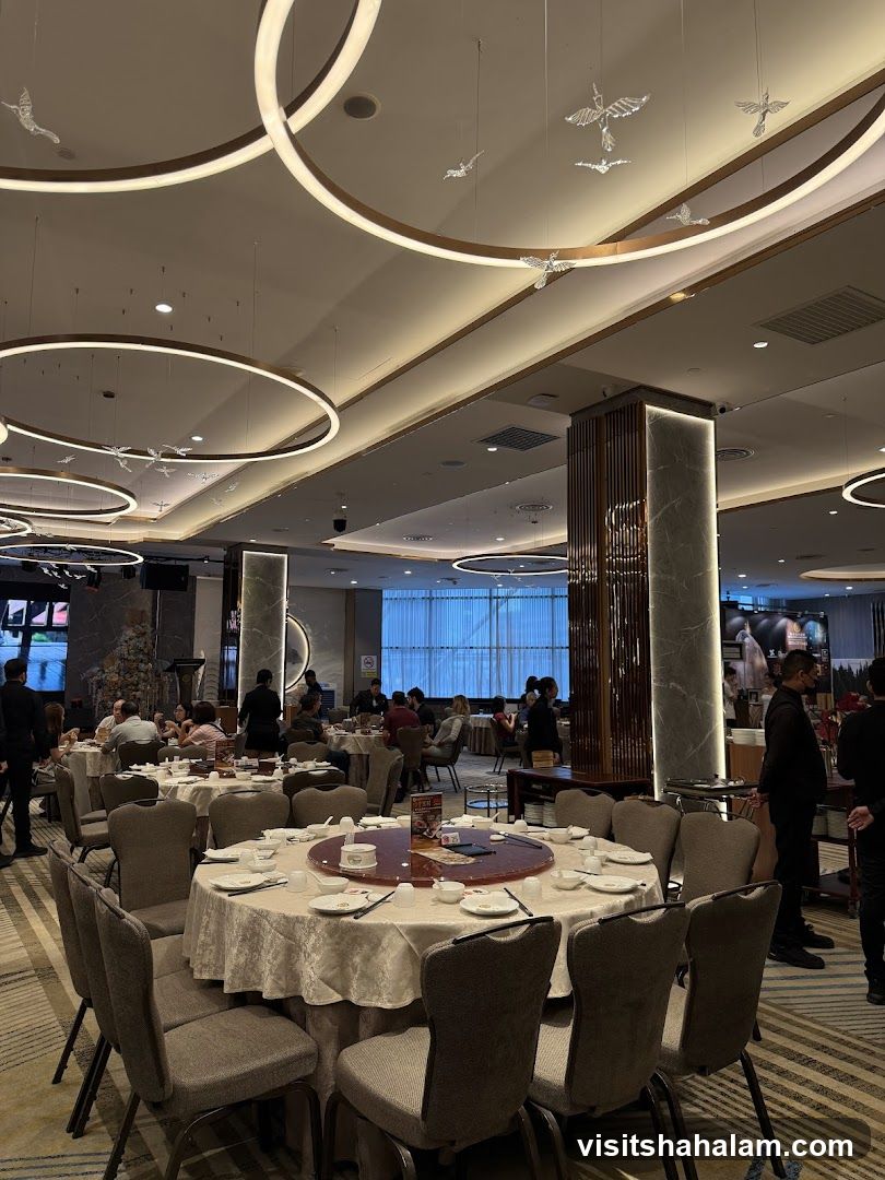 Restaurant Interior with Round Tables