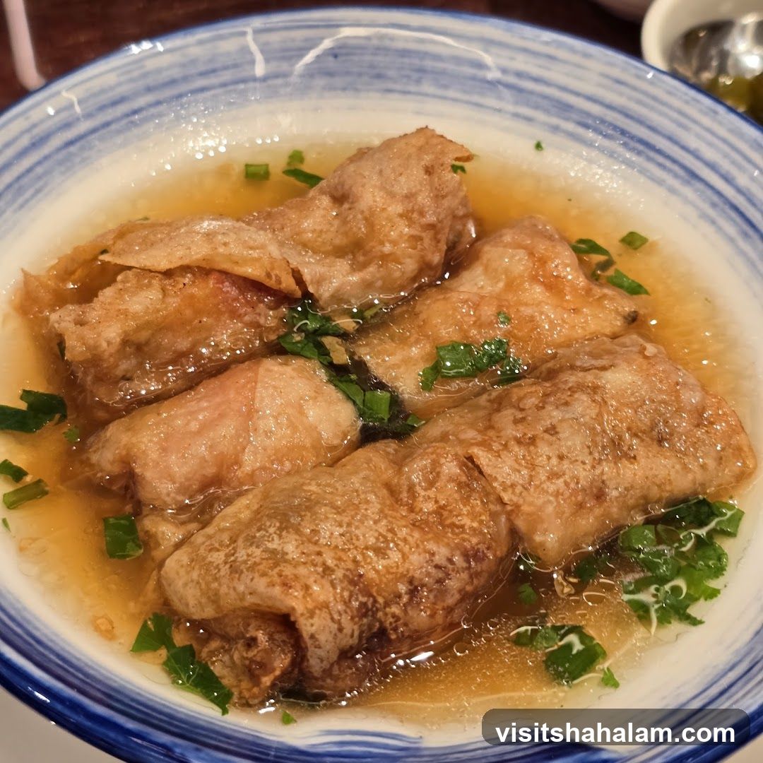 Fried Tofu Rolls in Broth