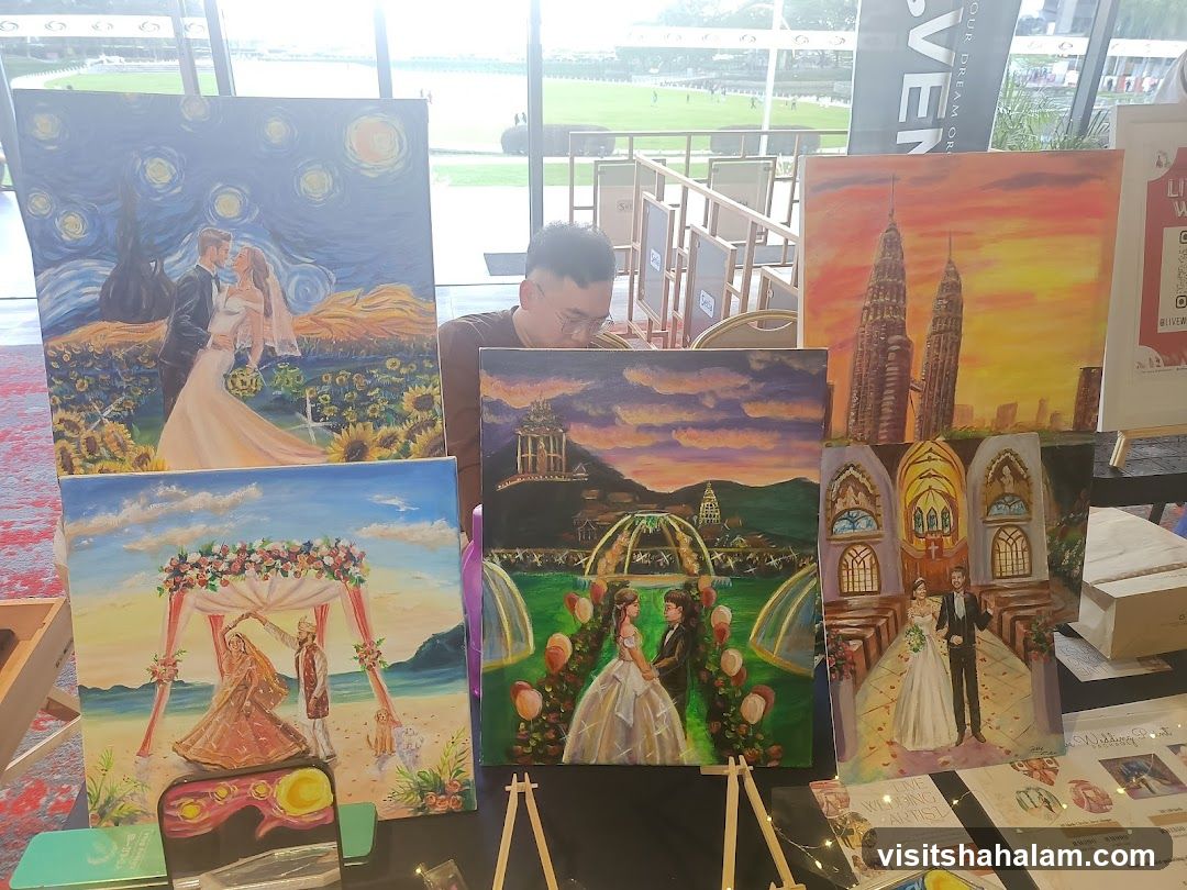 Artist Displaying Paintings