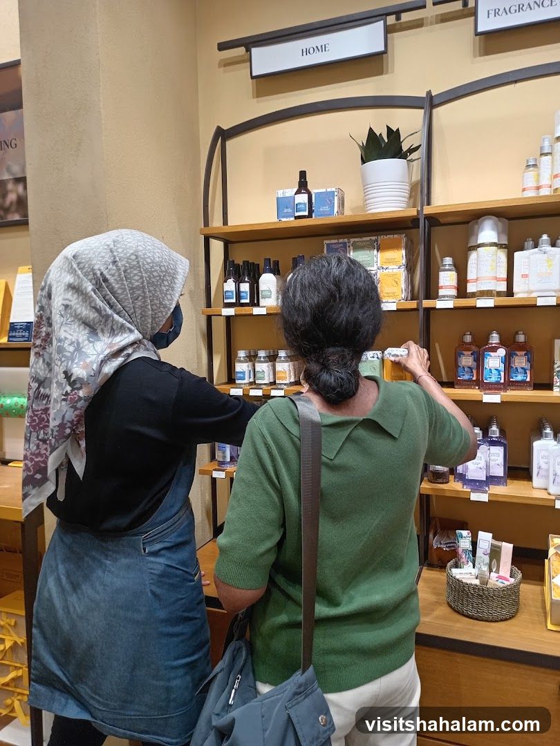 Customers browsing shelves in a store