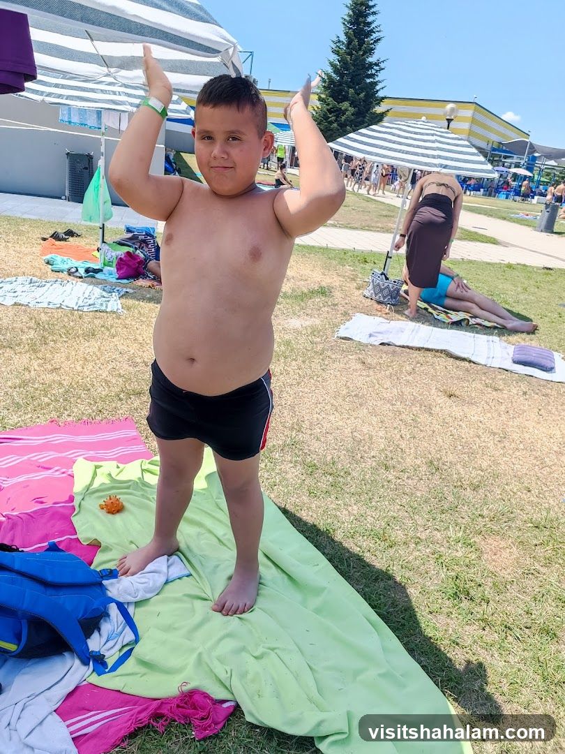 Boy at the water park