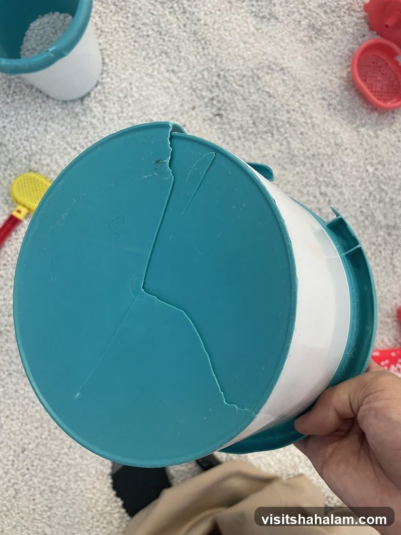 Cracked Teal Bucket