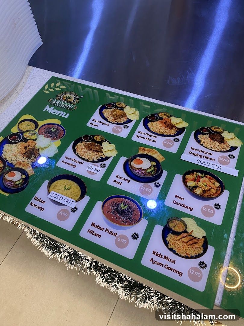 Briyan Menu