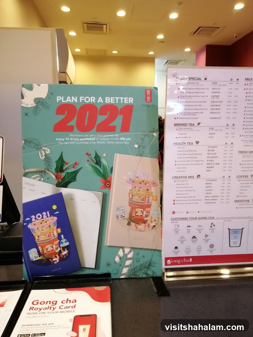 Gong Cha 2021 Planner Promotion and Menu