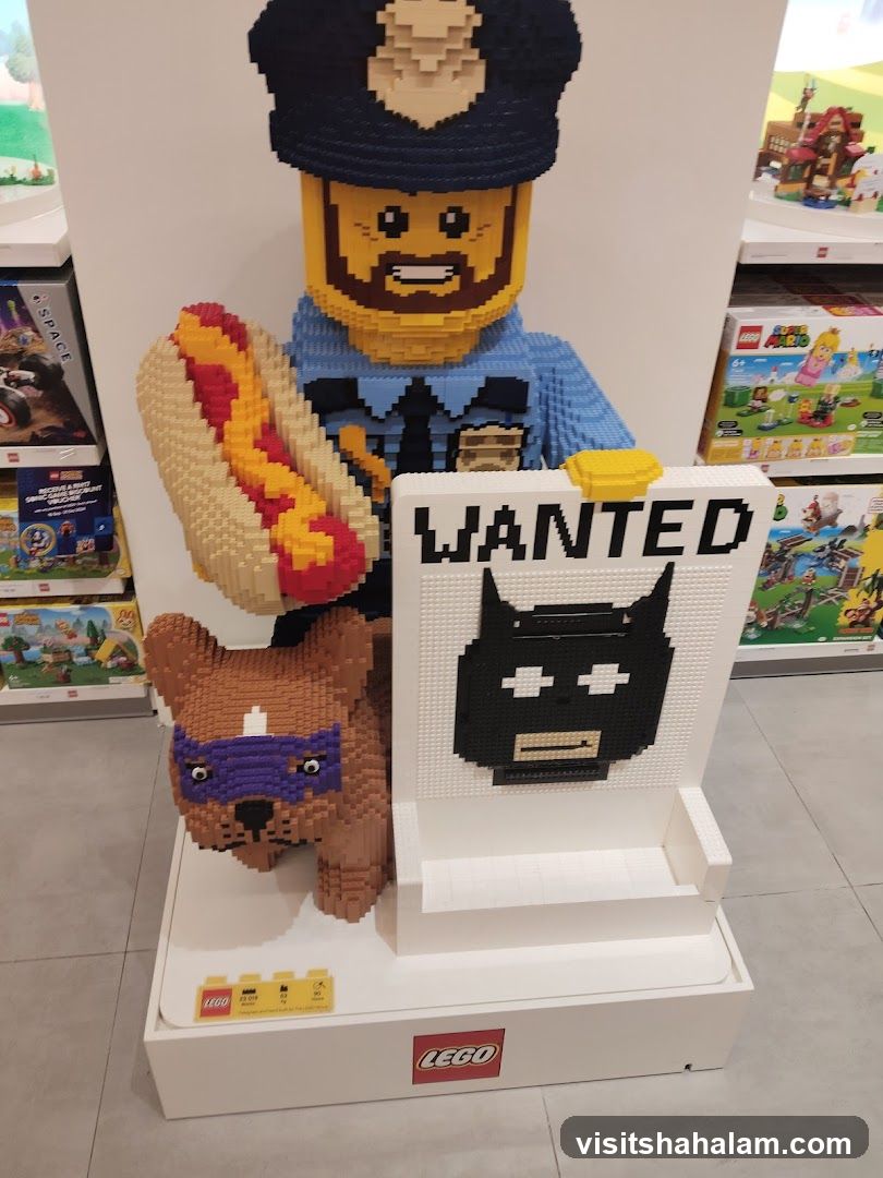 Lego Police Officer and Dog Display