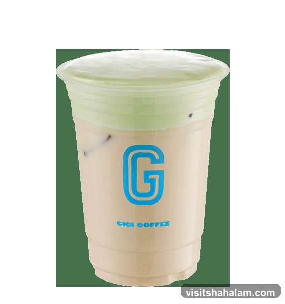 Iced Coffee with Green Foam
