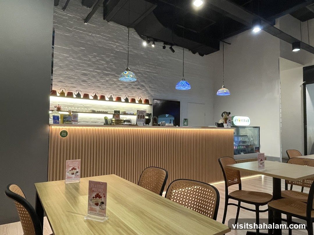 Restaurant Interior with Kebab Sign