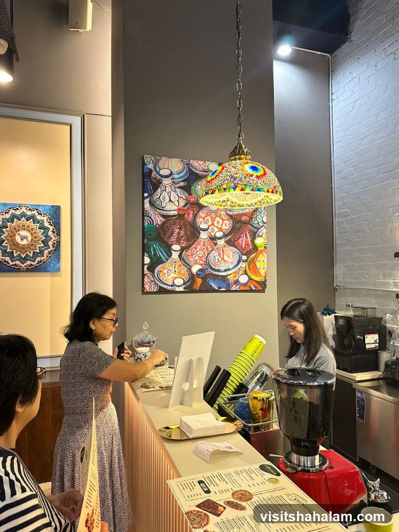 Cafe Counter with Customers