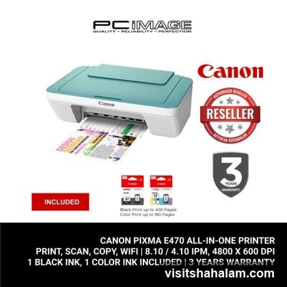 Canon PIXMA E470 All-in-One Printer Advertisement