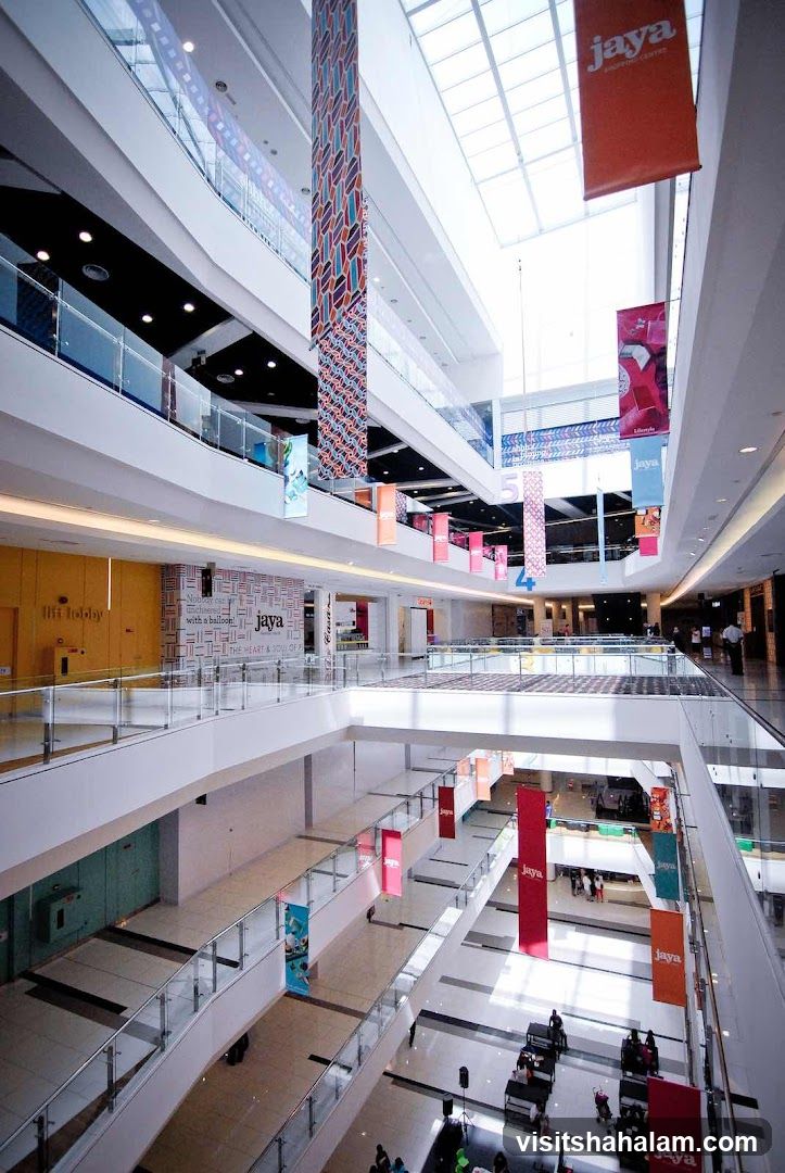 Interior of a multi-level shopping center
