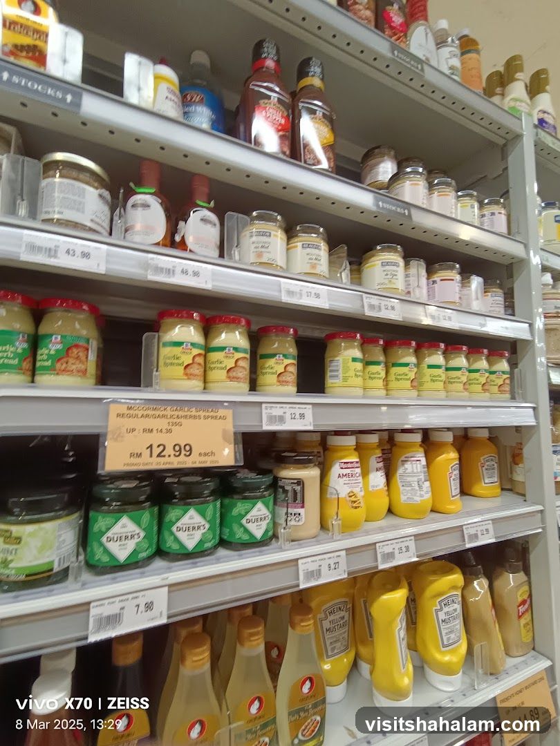 Condiments on Shelves