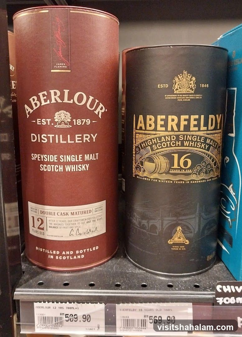 Whisky Bottles on Shelf