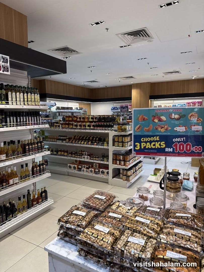 Assortment of Nuts and Jars in a Store