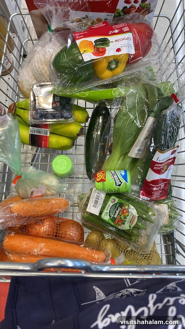 Grocery Cart Full of Produce