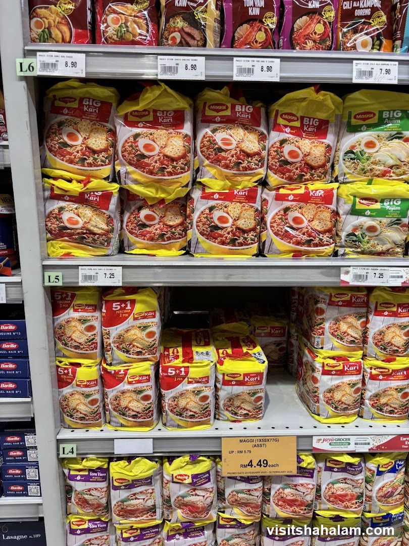Instant Noodles on Shelves