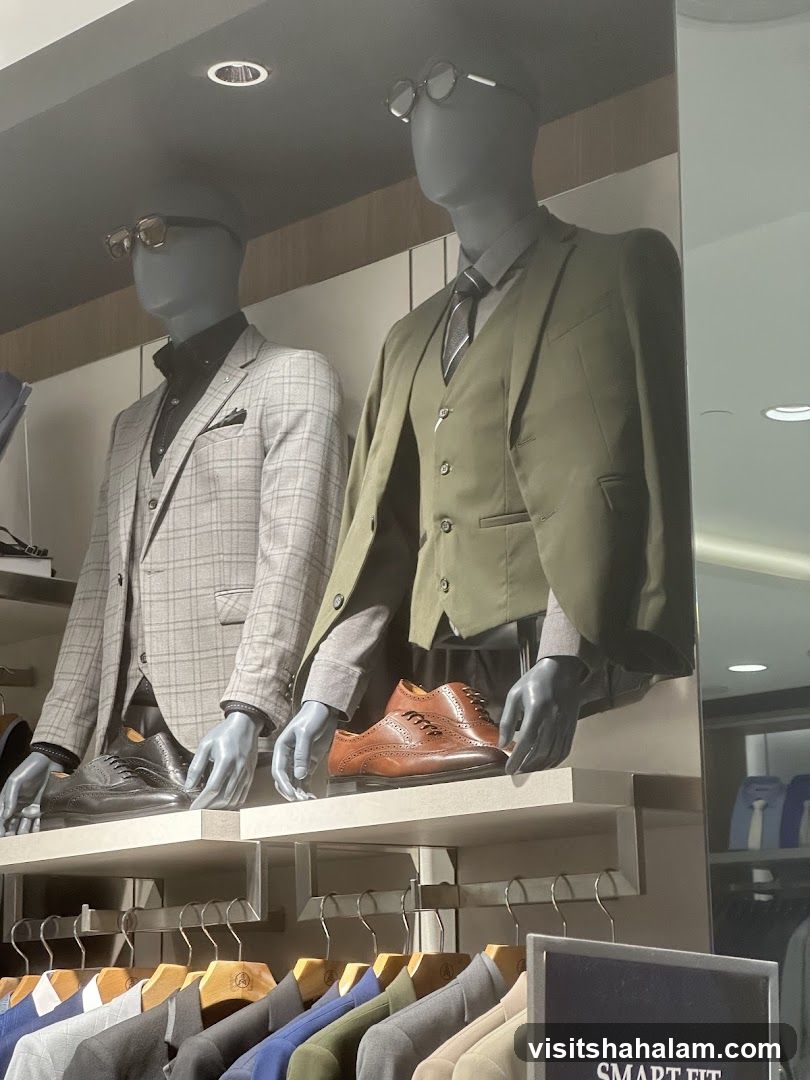Men's Suits and Shoes Display