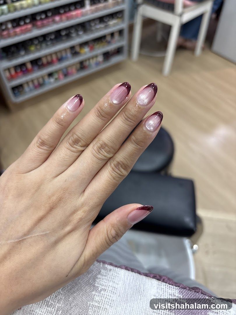 Nail Salon Interior with Manicure
