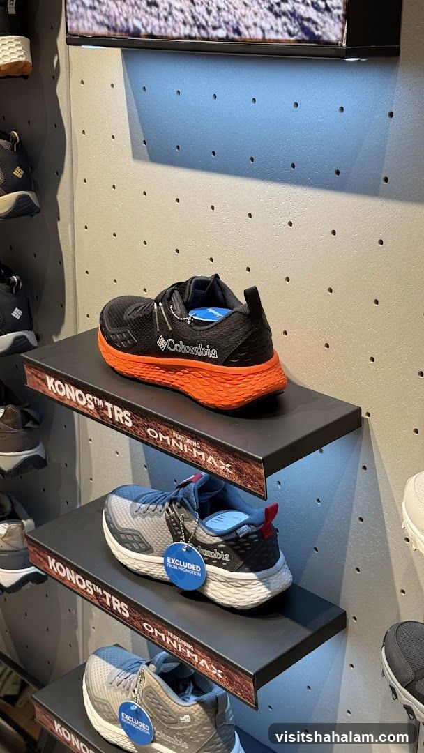 Columbia Shoes Display