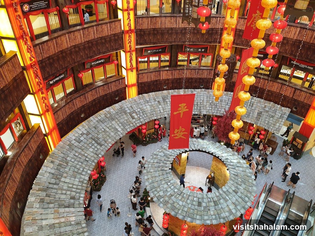 Mall Interior with Chinese New Year Decorations