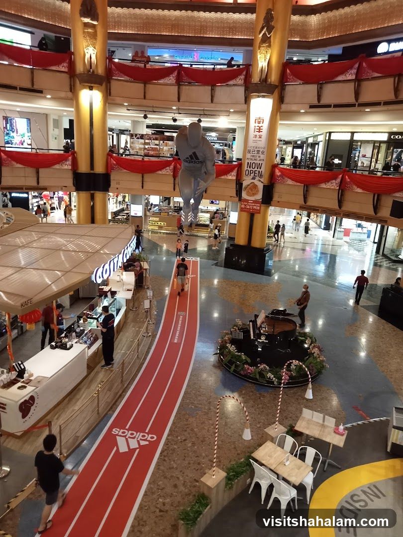 Shopping Mall Interior with Adidas Track