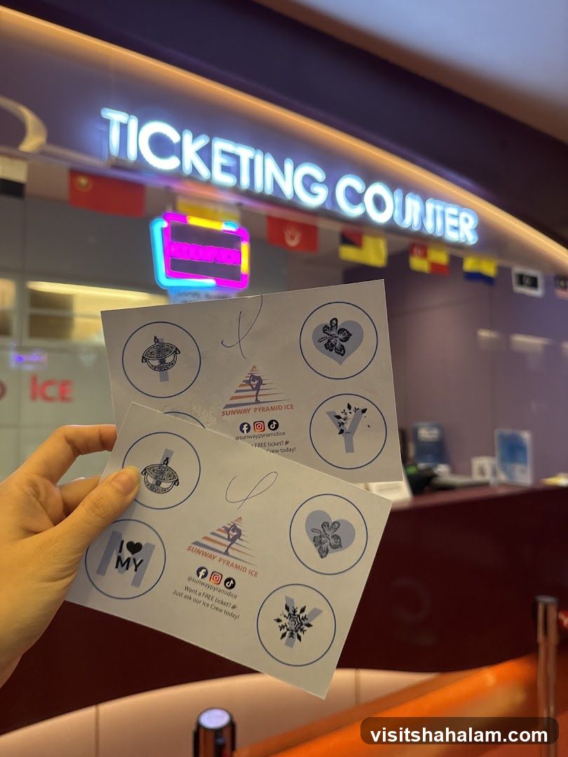 Ticketing Counter with Stickers