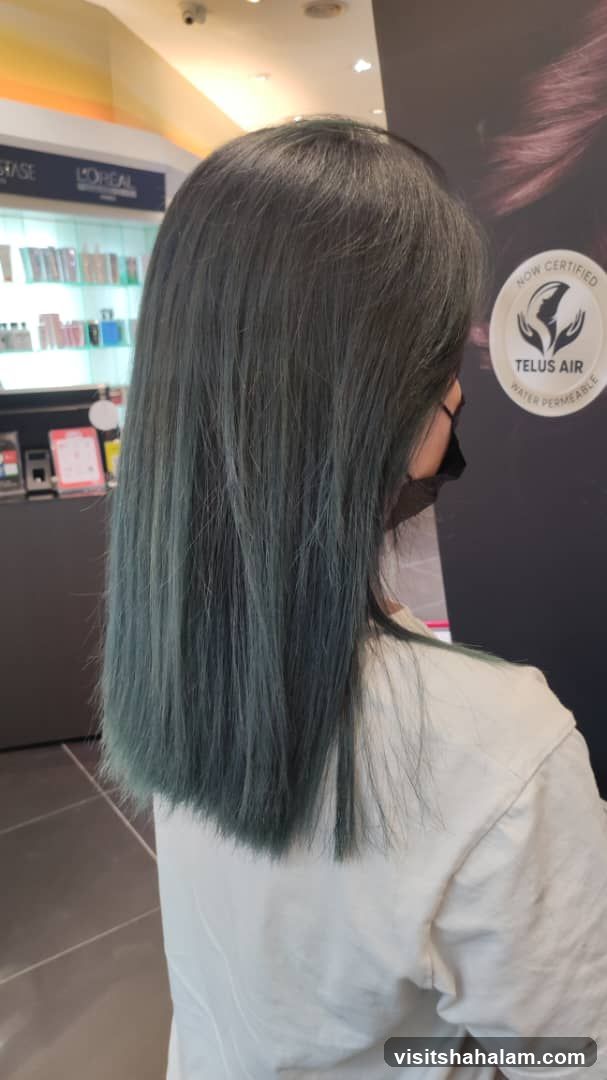 Woman with Blue-Gray Hair