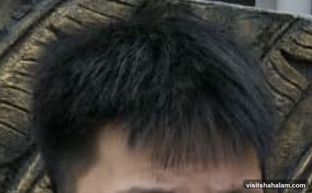 Close-up of a person's hair