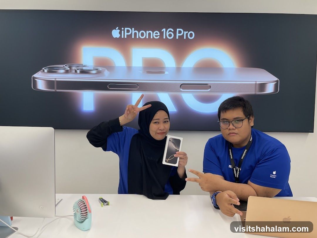 Apple Store Employees with iPhone 16 Pro Display