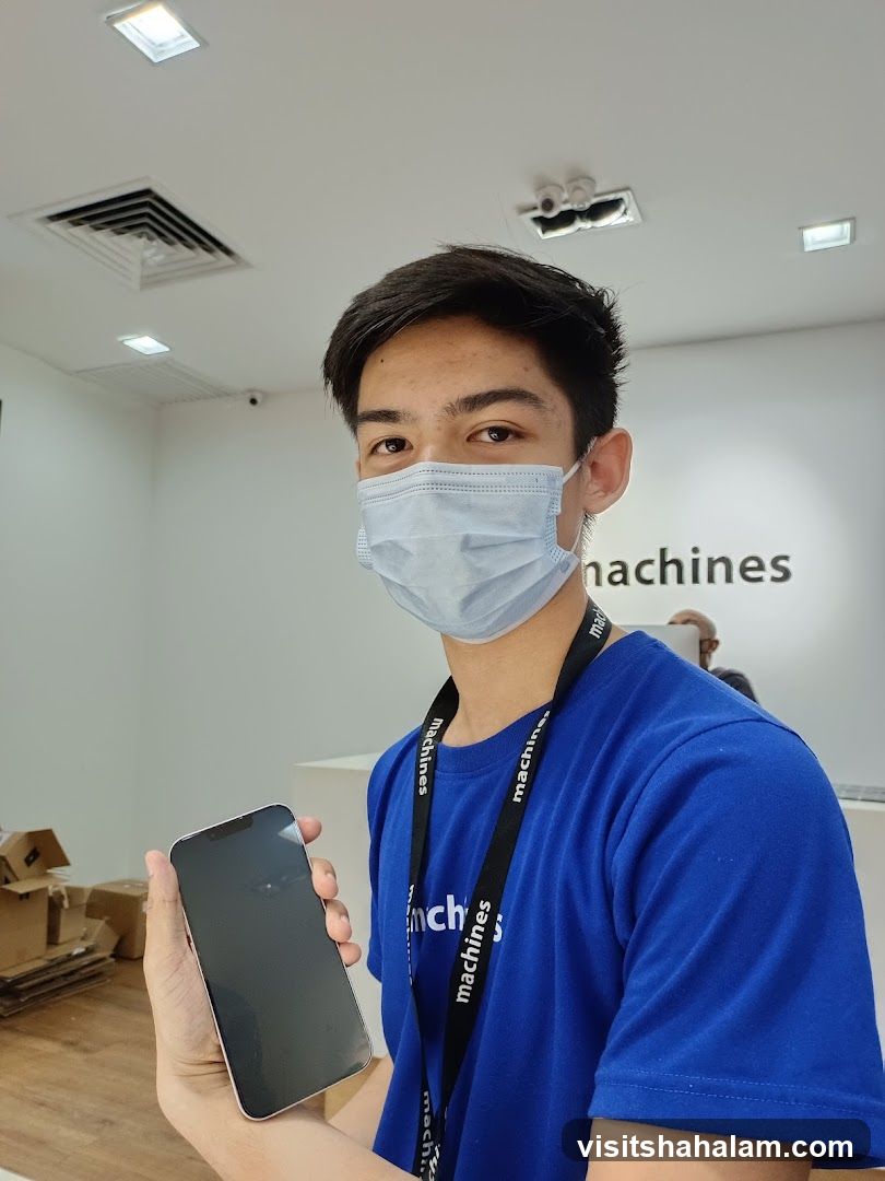 Salesperson holding a phone