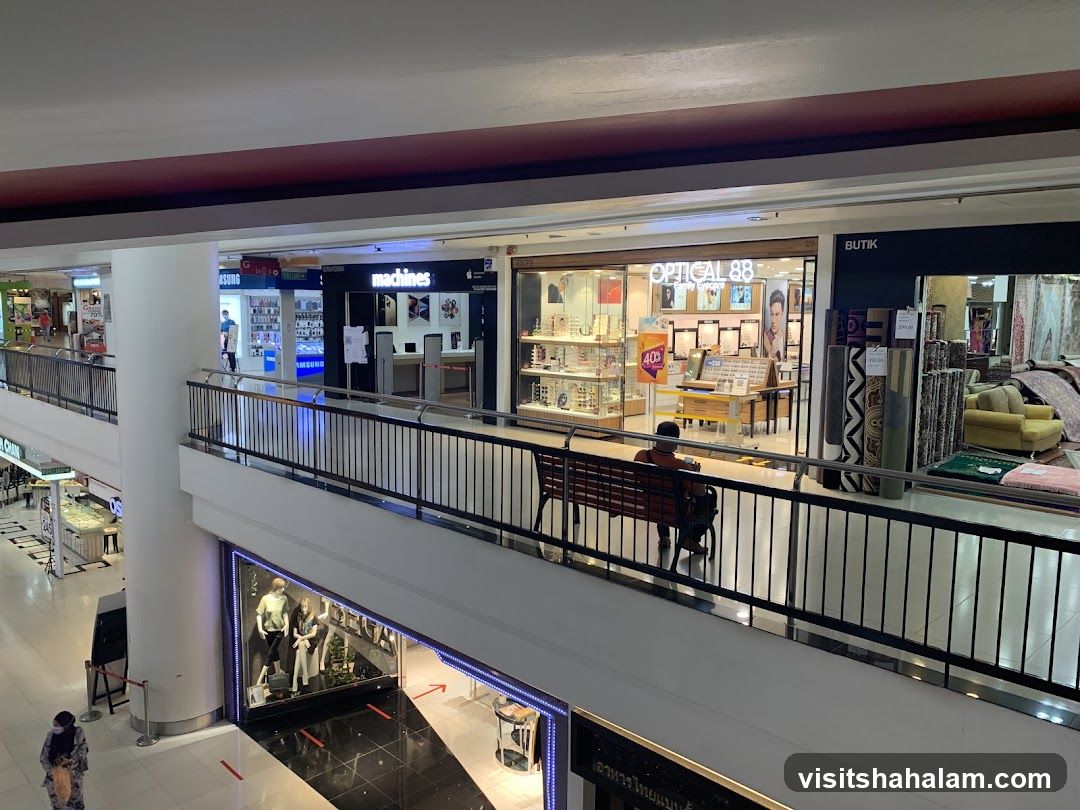 Mall Interior with Shops