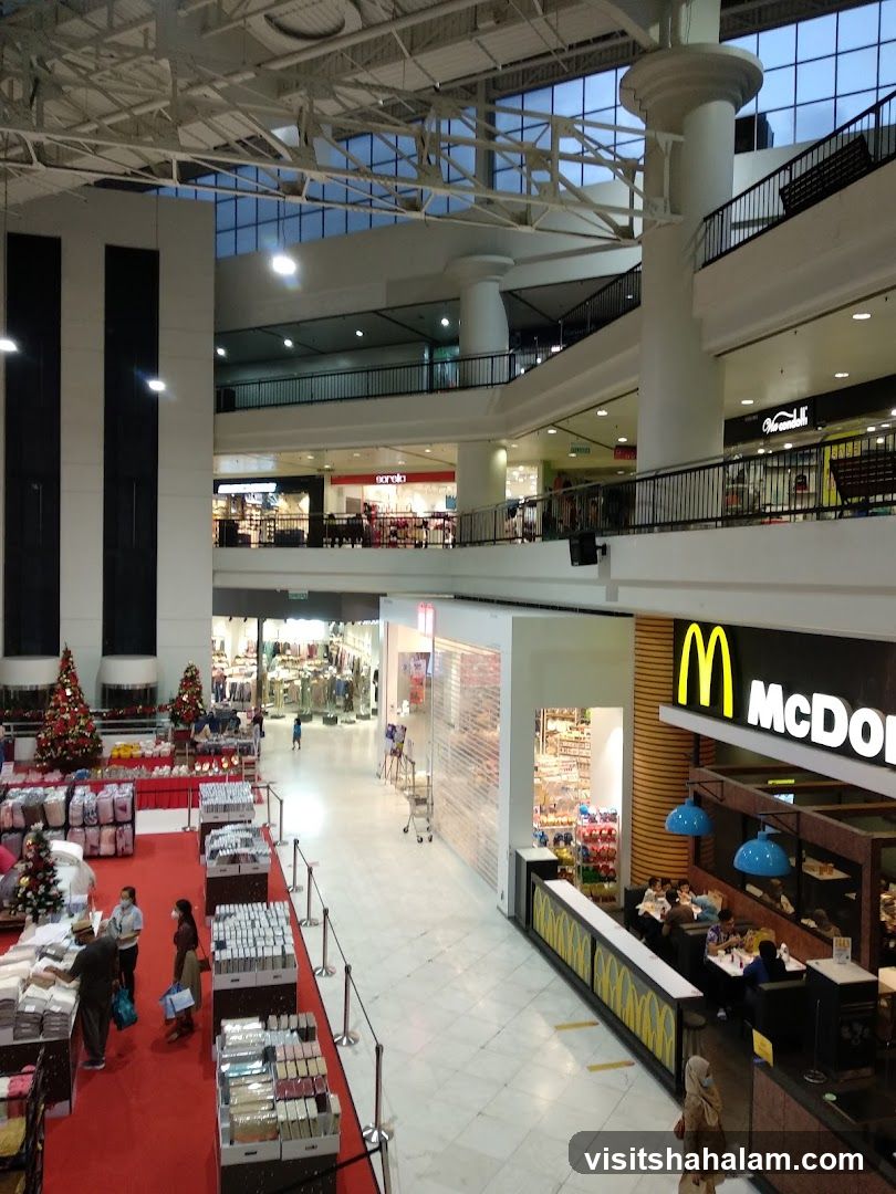 McDonald's and retail stores in a mall