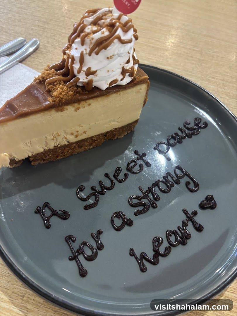 Caramel Cheesecake with Chocolate Message