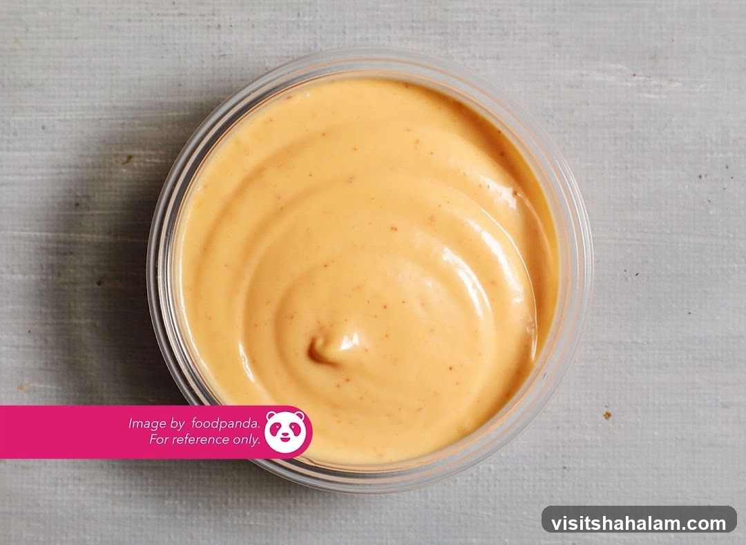 Sauce in a container
