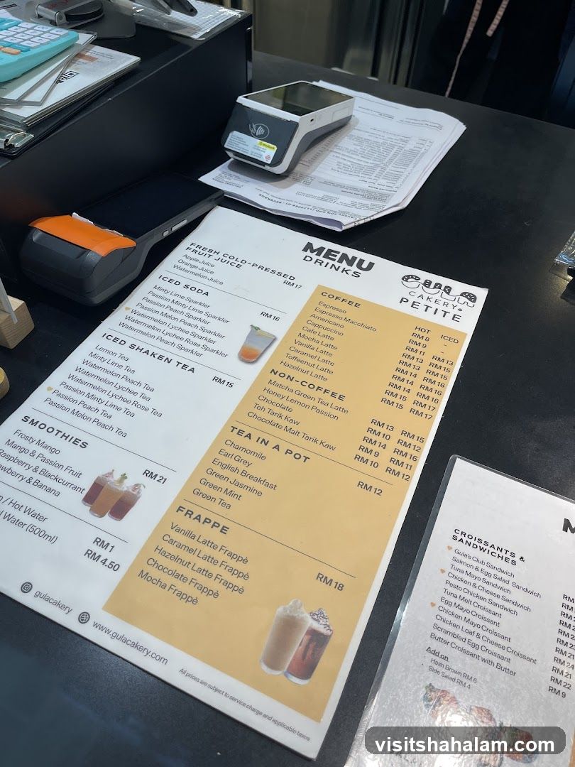 Drinks Menu
