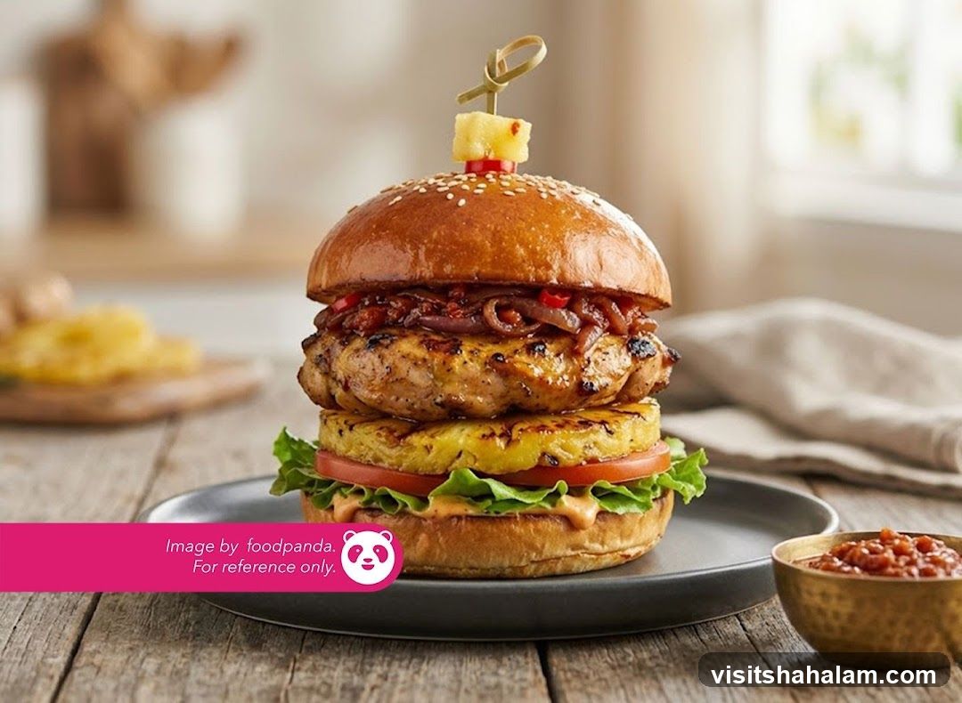 Chicken Burger with Pineapple