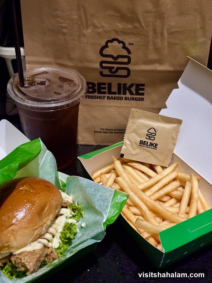 Burger meal with fries and drink