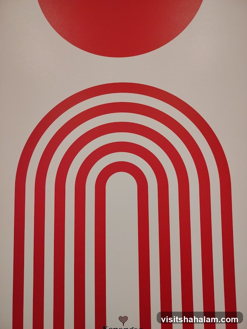 Abstract Red and White Design