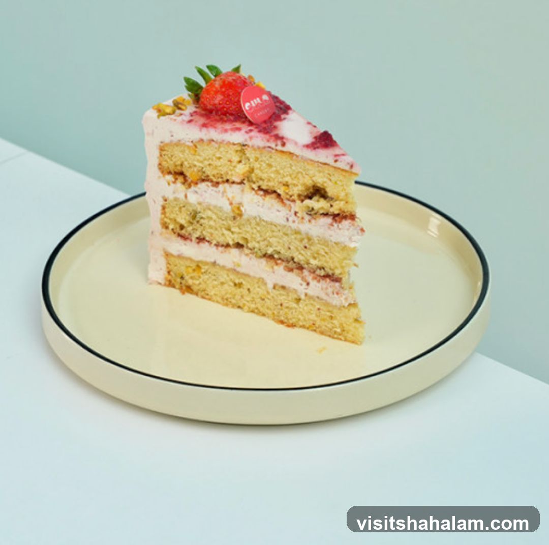 Slice of Strawberry Cake