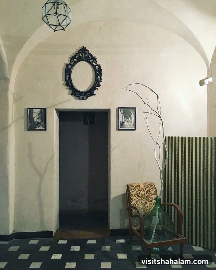 Interior hallway with decorative elements