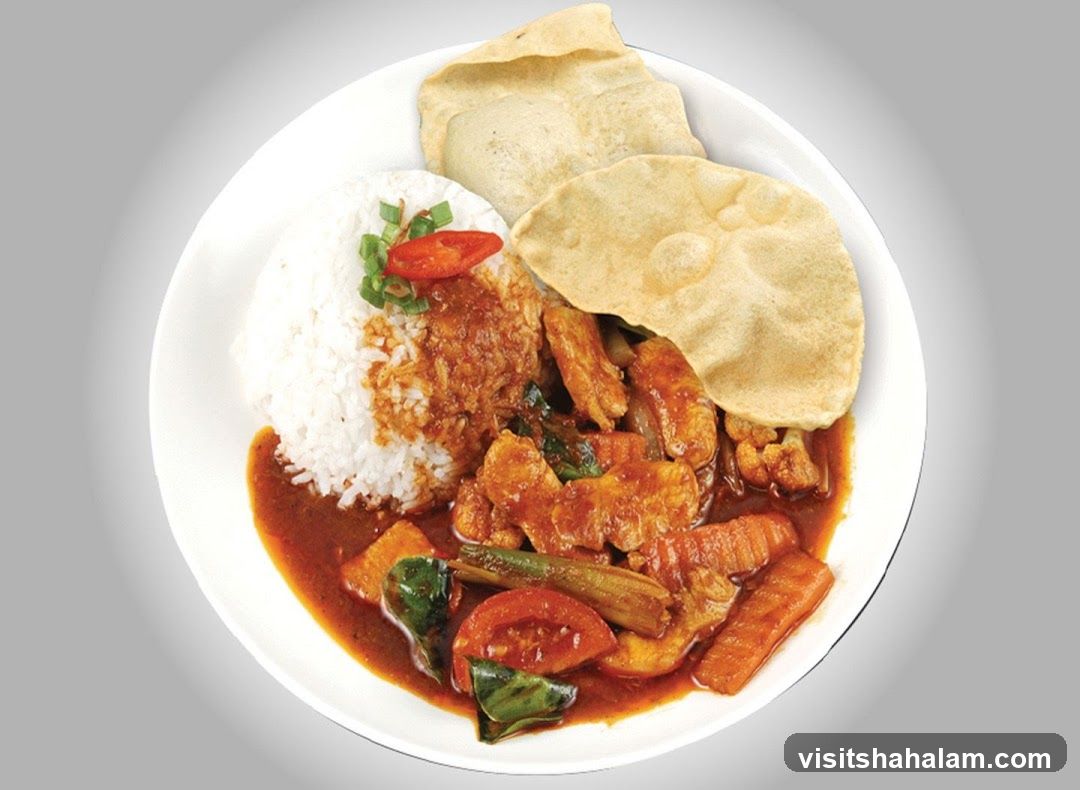Curry with Rice and Papadum