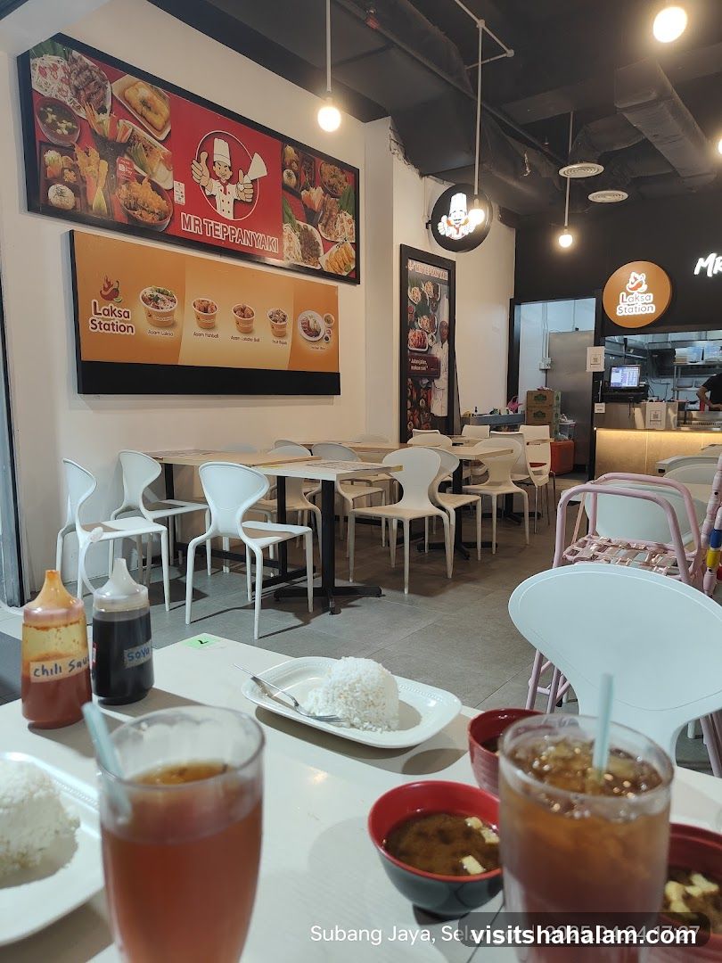 Restaurant Interior with Food
