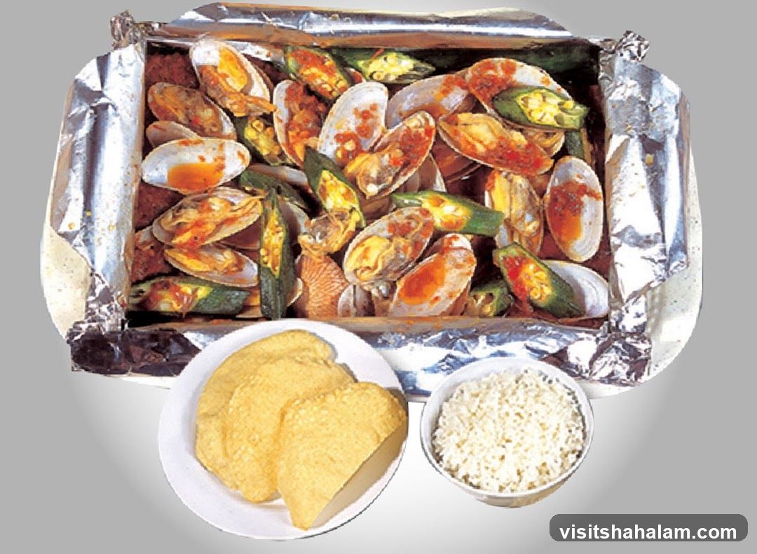 Steamed Clams with Okra and Rice