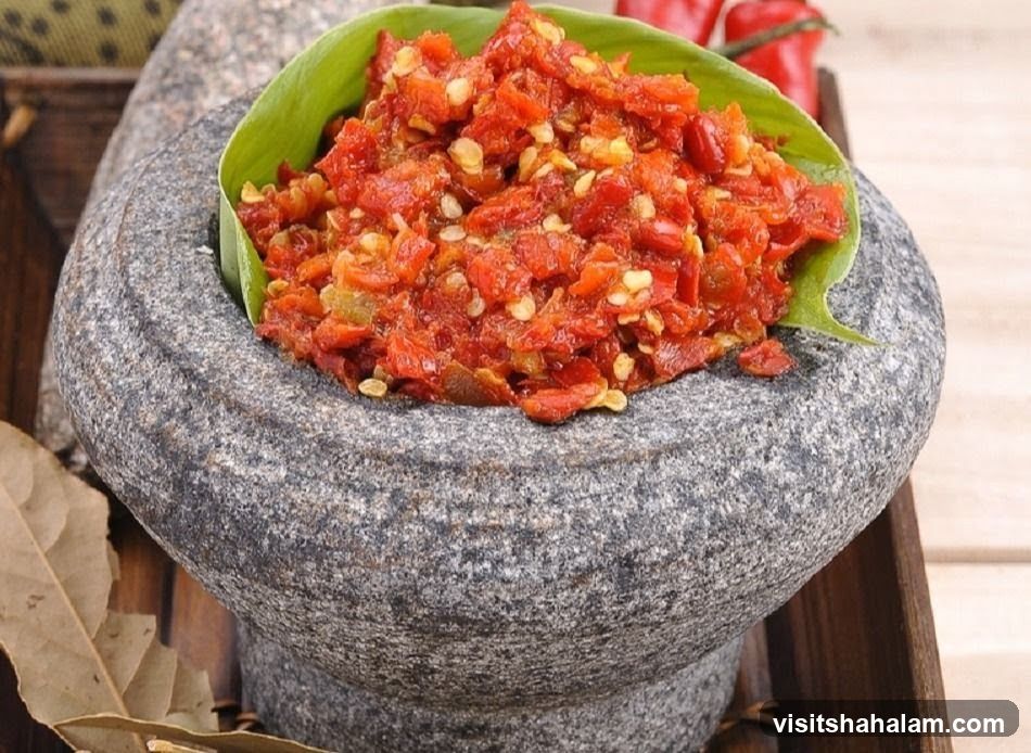 Chili Paste in Mortar